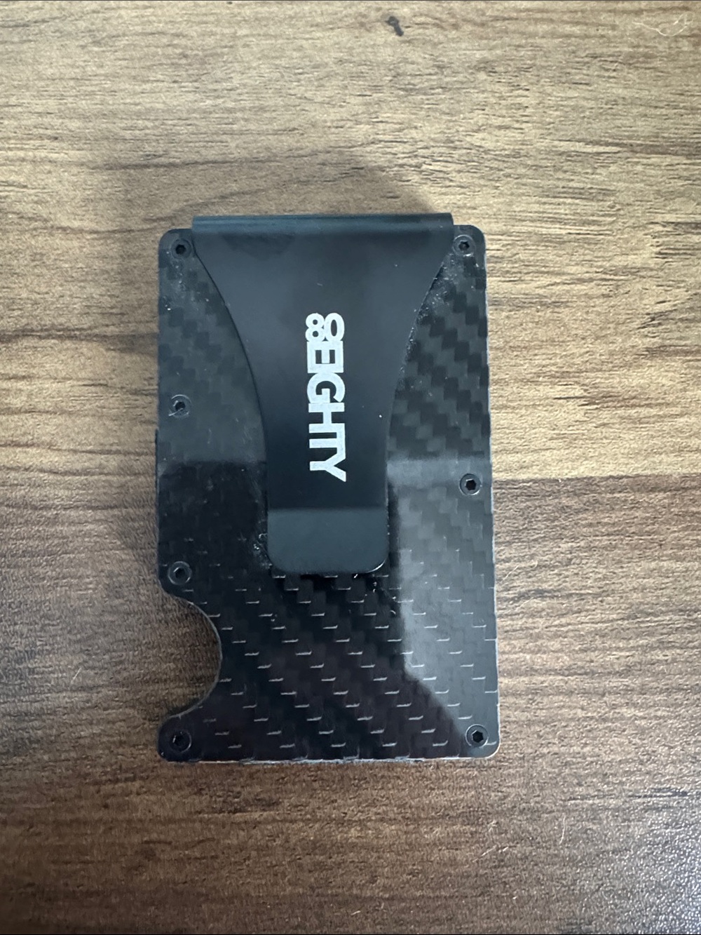 80Eighty Carbon Fiber Slim Money Clip Wallet - Black
